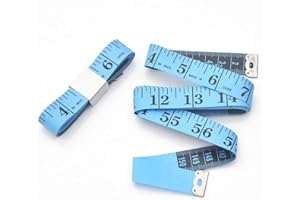 WINTAPE Dual Sided Body Measuring Ruler Sewing Cloth Tailor Tape Soft Tape for Family Measure Chest/Waist Circumference, 60inch/150cm (Blue)