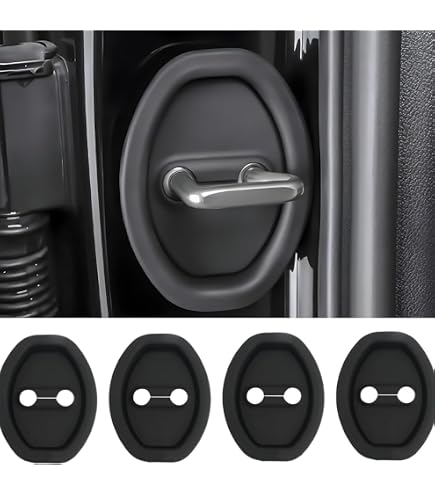 12x Door Lock Screw Protector Cover Cap Trim For Car Interior Decoration Black