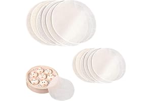 Belvanr Tappetino a Vapore 20 Pezzi Tappetino Cottura a Vapore Rotonda Steamer Pad Mat Tappetino per Vapore in Cotone, Rutilizzabili Antiaderante Steamer Mesh,Rete Vaporiera per Pasticceria Cucina