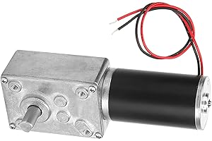 GAROSA Motoriduttore a Vite Senza Fine 12V 8mm, Motore Elettrico a Riduzione di Velocità con Cuscinetto a Sfere, 130 RPM, Alto Torque, Metallo Turbo