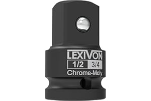 LEXIVON Adattatore per bussola ad impatto, Riduttore per bussola da 3/4" a 1/2", per avvitatore Makita, Milwaukee, Bosch, per chiave dinamometrica e a cricchetto, (LX-401)
