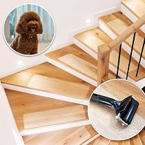 Tapis Antidérapant Pour Escalier - Lot De 15 Bandes Transparentes 10x60 Cm | Autoadhésif, Facile à Nettoyer, Pour Bois, Carrelage, Moquette - 10