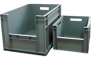 AUTORCE Standard Euro Industrial Plastic Storage Boxes - Heavy Duty Container Crate (20 lt - 300 x 400 x 230 mm, Blue)