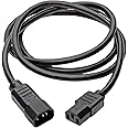 Tripp Lite P005-006 15A, 14AWG C14 to C13 Heavy-Duty PDU Power Cord/Lead Cable, 1.83 m Length, Black