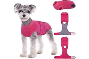 Kuoser Dog Surgery Recovery Vest - Adjustable Post Surgery Body Suit, Female/Male, Pink