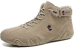 Lvnsdknerse Barefoot Shoes Men Women - Leather High Alpaca Barefoot Shoes Cowboy Boots Italian Hiking Waterproof Trainers Barefoot Shoes Boat Shoes Toe Shoes Unisex 38-50 EU