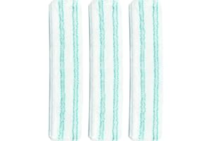 GFRED 3 Stück Einwascher Window Washer M kompatibel Mit Leifheit Fensterwischer Wischbezug Abdeckung Ersatz-Reinigungspads Passend Mit Rundum-Bezug Für Keramikplatten Spiegel und Fenster (Weiß 3Pcs)