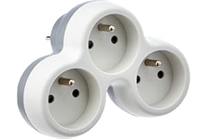 LIFEDOM Zenitech - Multiprise pour façade - 3x16A - gris et blanc - Boléa