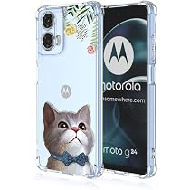 SEAHAI Hülle Für Motorola Moto G84 5G – Buntes Blumen-Design, Transparent, Stoßfest, TPU