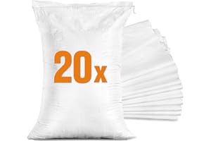 TK THERMALKING 20 Sacchi di sabbia antiallagamento vuoti – Sacco per alluvioni – Sacchi per raccolta olive (40 x 60 cm)