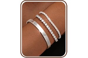 Adramata 3 st 925 sterling silver armband för kvinnor flickor justerbara stapelbara armband kedja armband armband dam
