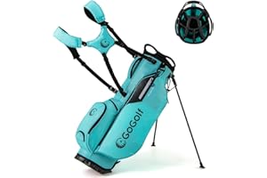 LIFEZEAL Sac de Golf, Sacs Trépieds Légers avec 8 Compartiments Supérieurs et 5 Poches Zippées, Porte-Parapluie, Housse de Pluie et Bandoulière Réglable pour Femmes et Hommes