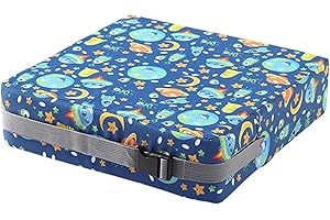 NIKTULE Rialzo per sedia da pranzo Cuscino per sedile - Cuscino rialzabile Portatile Smontabile Regolabile - Rialzo per seggiolone per bebè Bambini Neonati - Materassino per seggiolino lavabile per sedia spes