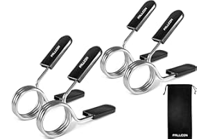 FALLCON F Abrazaderas Mancuernas 28mm - Pinzas para Barra Cierre Bloqueadores para Mancuernas y Barra - Resistentes y Cómodos (4PCS) Incluye Bolsa de Almacenamiento.
