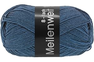 ‎LANA GROSSA LANA GROSSA Meilenweit 8-fach 150 | 8-faches Sockengarn, waschmaschinenfest | Handstrickgarn 80% Schurwolle & 20% Polyamid | 150g Wolle zum Stricken & Häkeln | 315m Garn FB9614