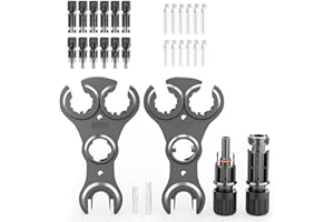 deleyCON Connettore Solare 6 Paia - Connettore Solare PV4 Maschio Femmina 1500V e Utensile - Impermeabile IP68 - Per Sistema Solare & Pannello, Fotovoltaico (PV) - Per Cavi Solari da 2,5 mm² a 6 mm²