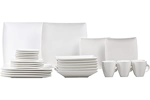 Maxwell & Williams JX259231 East meets West serwis do kawy, 30-częściowy, w pudełku prezentowym, porcelana, biały