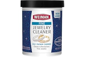 Weiman Jewelry Cleaner Liquid – Restores Shine and Brilliance to Gold, Diamond, Platinum Jewelry & Precious Stones – 7 fl. oz.
