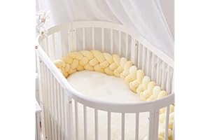 LGZY Bettschlange Umrandungen Geflochten Bettkantenschutz Baby Nestchen Bettrolle Stillkissen, Geflochten Bettschlange Nestchen Babybett Knotenkissen, Deko Kissen Für Schlafzimmer Wohnzimmer,S,3M