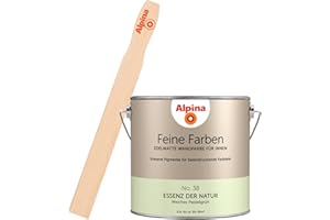 Alpina Feine Farben inkl. Rührstab – No. 38 Essenz der Natur – edelmatte Innenfarbe - Wandfarben für einzigartige Farbwirkungen und Raumstimmungen – Weiches Pastellgrün - 2,5 Liter