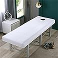 QIGEN LTD 1pcs Massage Bed Cover,Massage-Table/Beauty Couch Cover For Massage Tables Treatment Protection,Waterproof,Oil Resistant for 70cm or Less Massage Bed (White)