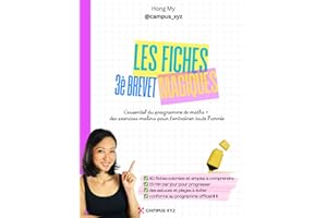 Fiches magiques 3e, des maths illustrées et accessibles. Objectif Brevet DNB.: Équations, théorème de Pythagore, Thalès, fonctions, statistiques, probabilités, méthodes Brevet.