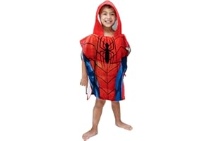 Jay Franco Marvel Avengers Spiderman Poncho à Capuche - Soft et Absorbant - 56x56 cm - 100% Coton