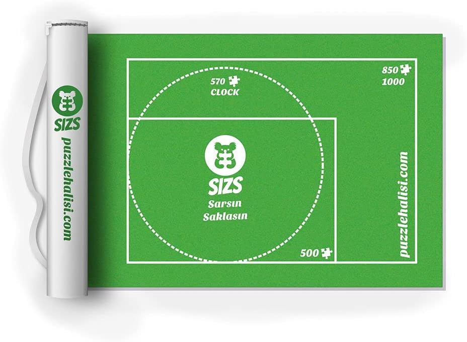 SIZS Puzzle Halısı 1000’lik den 6000'liğe Kadar Farklı Boyutlar | Askılı Çanta | Puzzle'ı Sar Sakla ve Açtığında Kaldığın Yerden Devam Et (1000'lik)