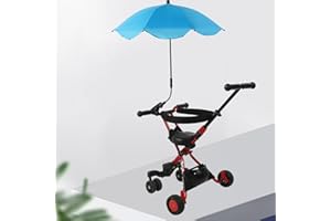 MOREEULSI 78cm Sombrilla Carrito Bebe Universal Portátil, Clip De Protección UV En El Cochecito De Paraguas Acoplable, Parasol Carro Bebe Universal Con Clip Ajustable Rotación 360 °, Sombrilla Carro Bebe