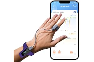 Oxymètre de pouls au poignet Viatom, moniteur d'oxygène du sommeil, alarme de vibration intelligente pour le ronflement et l'apnée du sommeil, aide pour la machine CPAP