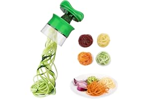 SEDHOOM DIRECT Espiralizador Espaguetis Calabacin Maquina, Manual Espiralizador de Vegetales Adecuado para Zanahorias, Pepinos