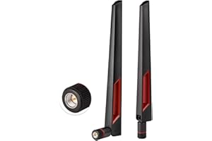 Superbat Dwuzakresowa Antena WiFi 2,4 GHz 5 GHz 5,8 GHz SMA dla Routera Sieciowego (2-pak)