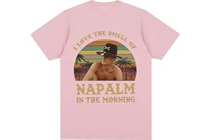 OUHZNUX I Love The Smell of Napalm In The Morning Vintage T-Shirt Aus Reiner Baumwolle, Mode, Locker, Lässig, Bequem, Kurzarm-Pullover, Straßenkomfort, Unisex-Sweatshirt (XS-3XL)