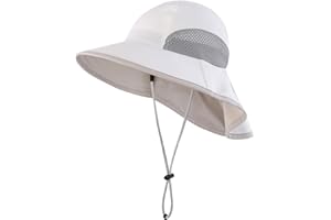 Magracy Kids Outdoor Wide Brim Sun Hat Summer Bucket Hats with Neck Flap Sun Protection Hats