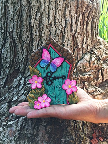 Miniatur-Schmetterlings-Fee Tür für miniatur Gartenfeen und Gnome. Ein Fee und Rasen Gnome Garten Accessoire - 3