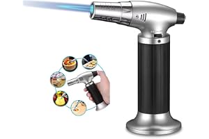 TAFAN™ Culinary Blow Torch, Adjustable Flame Chef Cooking Torch Lighter (Max 2500°F), Refillable Butane Torch with Safety Lock for Cooking, BBQ, Baking, Soldering & More (Assorted Color)