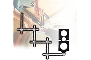 JIRENSH Multi Angle Measuring Ruler angle measurement tool,DIY angle measuring ruler,High-quality aluminumangle measurement tool,Suitable for handymen,construction workers,carpenters,tilers, craftsmen