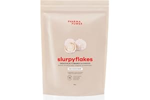PharmaPower Slurpyflakes Fiocchi d’Avena Integrali Baby Gusto Cioccolato Bianco e Cocco, Senza Glutine, Senza Lattosio e Senza Zuccheri Aggiunti, Vegani, 500 g