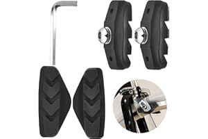 FADBUDSS 2 Pairs V Bike Brake Pads, 50 mm Bike Caliper Brake Blocks Set with Hex Nut Installation Tool, Universal Integral C Shaped Brake Shoes in Rubber No Noise for Road Bikes Mountain Bicycles (Black)