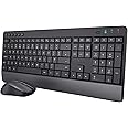 Trust Trezo Wireless Keyboard and Mouse Set, QWERTY UK Layout, Sustainable Design, Silent Computer Combo, 48 Months Battery Life, 2.4 GHz, Spill Resistant, Home Office, Work, PC, Black