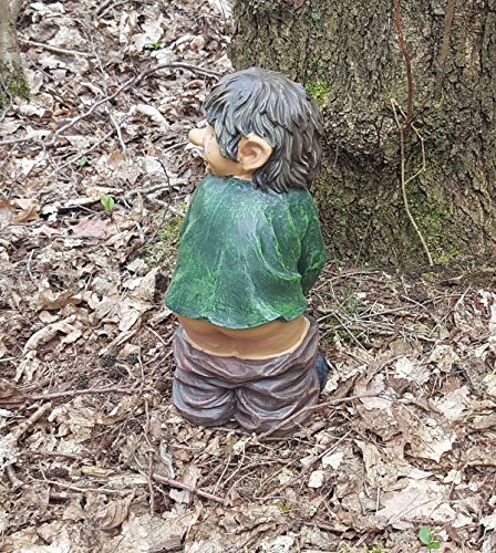 Gartenfigur Gnom Fidi mit nacktem Mors Gartendeko Gnomi Dekofigur Höhe 32 cm NEU - 2