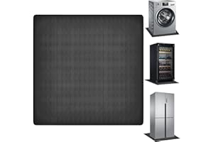 WYYFXY® Kühlschrankmatte Silikon, 60 × 60cm Tropfschale Kühlschrank Bodenschutz Silikon Antirutschmatte für Kühlschrank Waschmaschine Trockner (Schwarz)