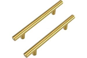 LONTAN 12 Pack Gold Kitchen Cupboard Handles 160mm Gold Kitchen Handles Drawer Pulls Cupboard Door Pulls for Cabinet Wardrobe Bathroom Stainless Steel