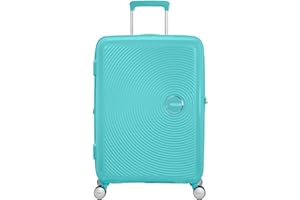 American Tourister Soundbox - Trolley M Espandibile Valigia, 67 cm, 71.5/81 L, Blu (Poolside Blue)