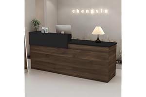 CCUKTFN Bancone Reception Moderno in Legno con Ripiani e Cassetti, 100–180 cm Bancone Negozio, Bancone da Accoglienza per Ufficio, Salone, Negozio, Hotel, Studio Professionale