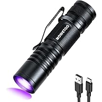 Torcia UV 395nm Ricaricabile A Luce Nera – Mini Portachiavi LED Per Rilevare Macchie Urina E Polimerizzare Resina, USB-C - 3