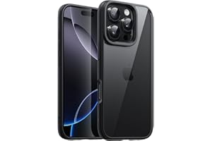 ‎JETECH JETech Etui dla iPhone 16 Pro Max 6,9 Cala, Odporna na Wstrząsy Osłona Bumper Telefonu, Jednokolorowa Matowe Ramka z TPU, Odporny na Zarysowania Przejaśniać Tył (Czarny)