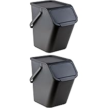 Set 3 Pattumiere Da Cucina 60L Con Coperchio - Impilabili, Con Filtro Antiodore, Per Differenziata - Foto 6