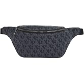 Calvin Klein MATTE AOP SQ WAISTBAG 38 Erkek &Ccedil;anta, Siyah, Tek Beden