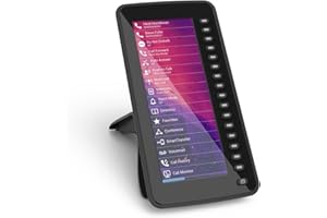 Snom D7C Farb-USB-Erweiterungsmodul für D7xx-Telefone (hochauflösendes Farbdisplay mit Hintergrundbeleuchtung, Daisy Chain mit bis zu 3 Modulen), Schwarz, 00004467